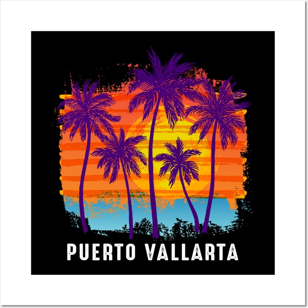 Puerto Vallarta Mexico Tropical Beach Design Wall Art by FilsonDesigns